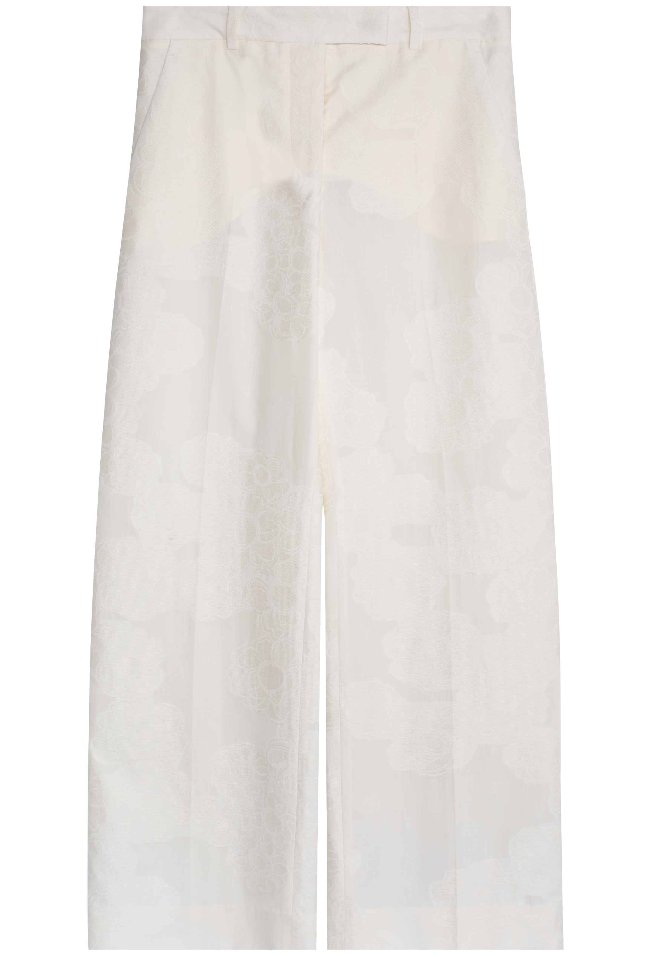 White pants on a white background