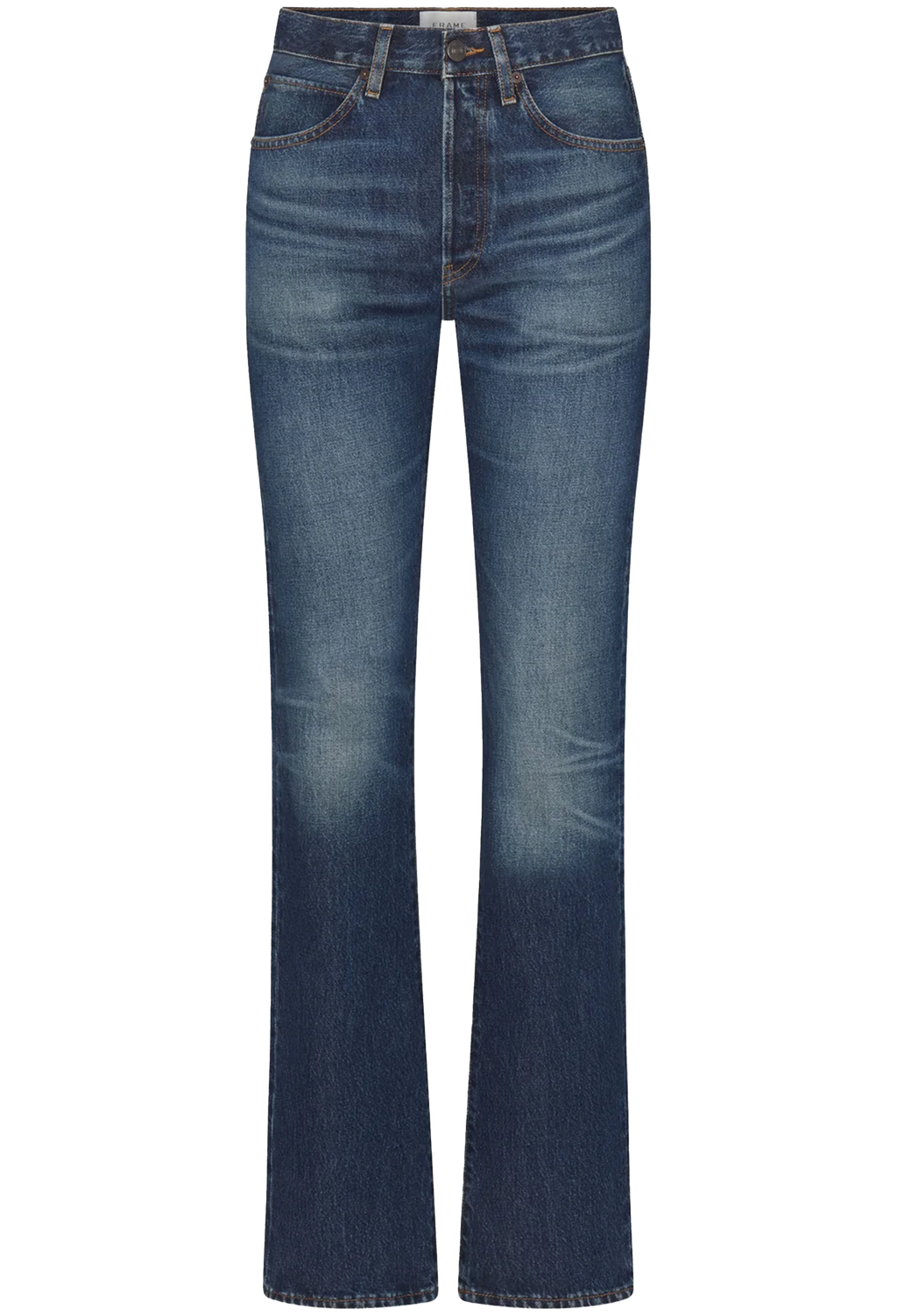 Blue jeans on a white background