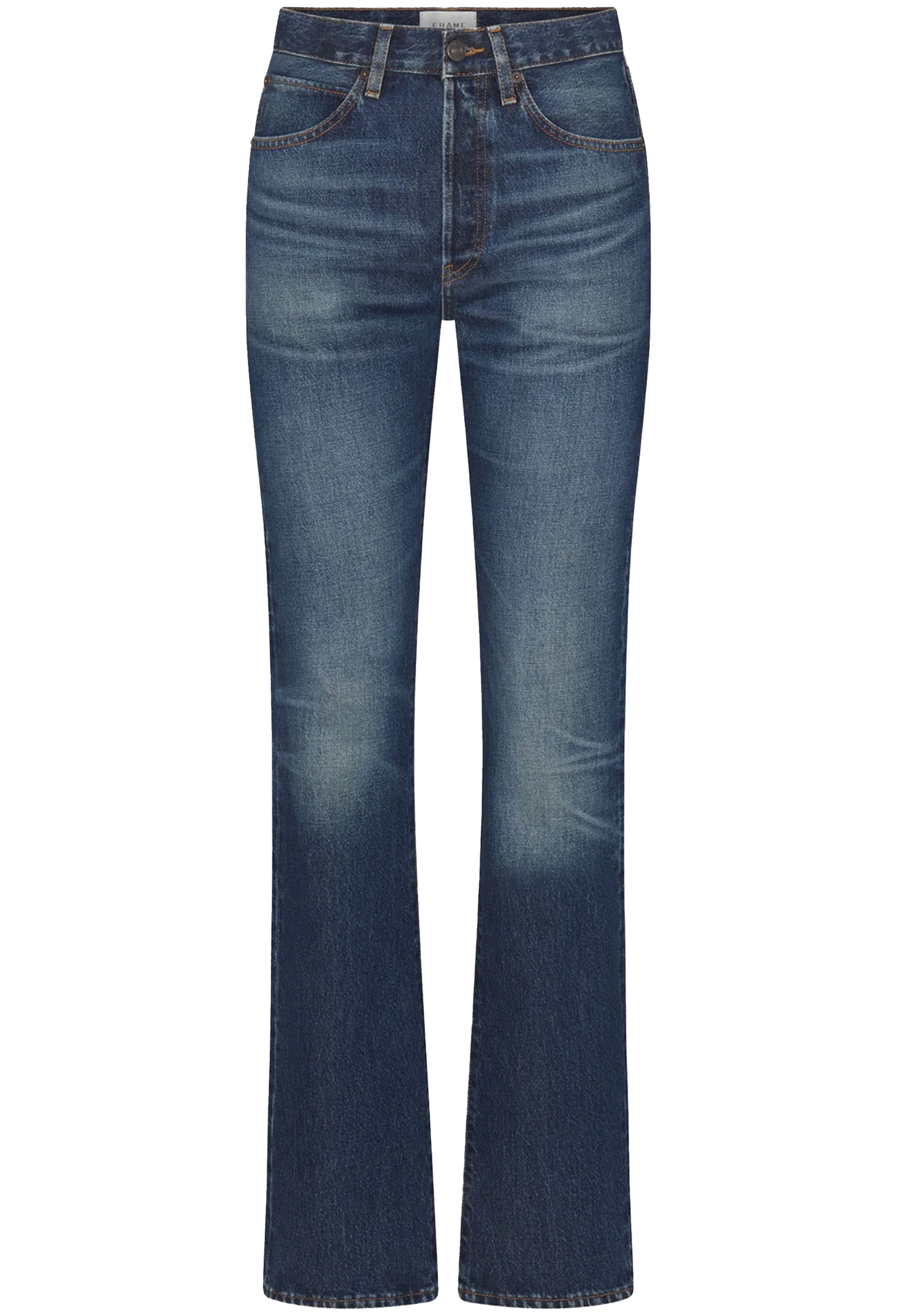 Blue jeans on a white background
