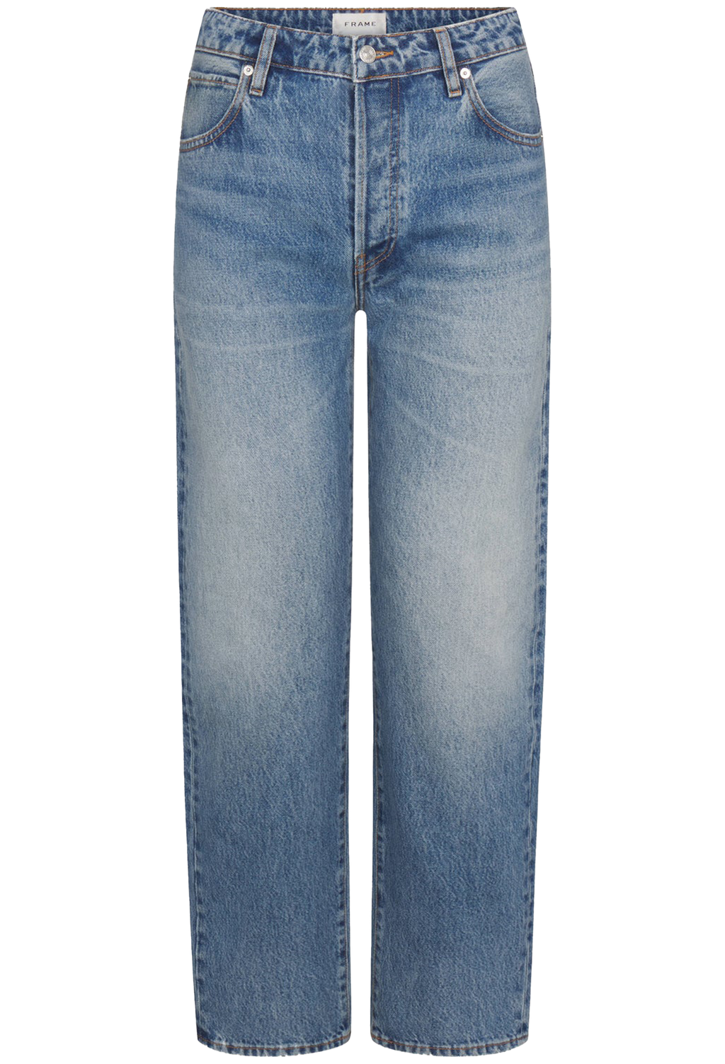 Blue jeans on a white background