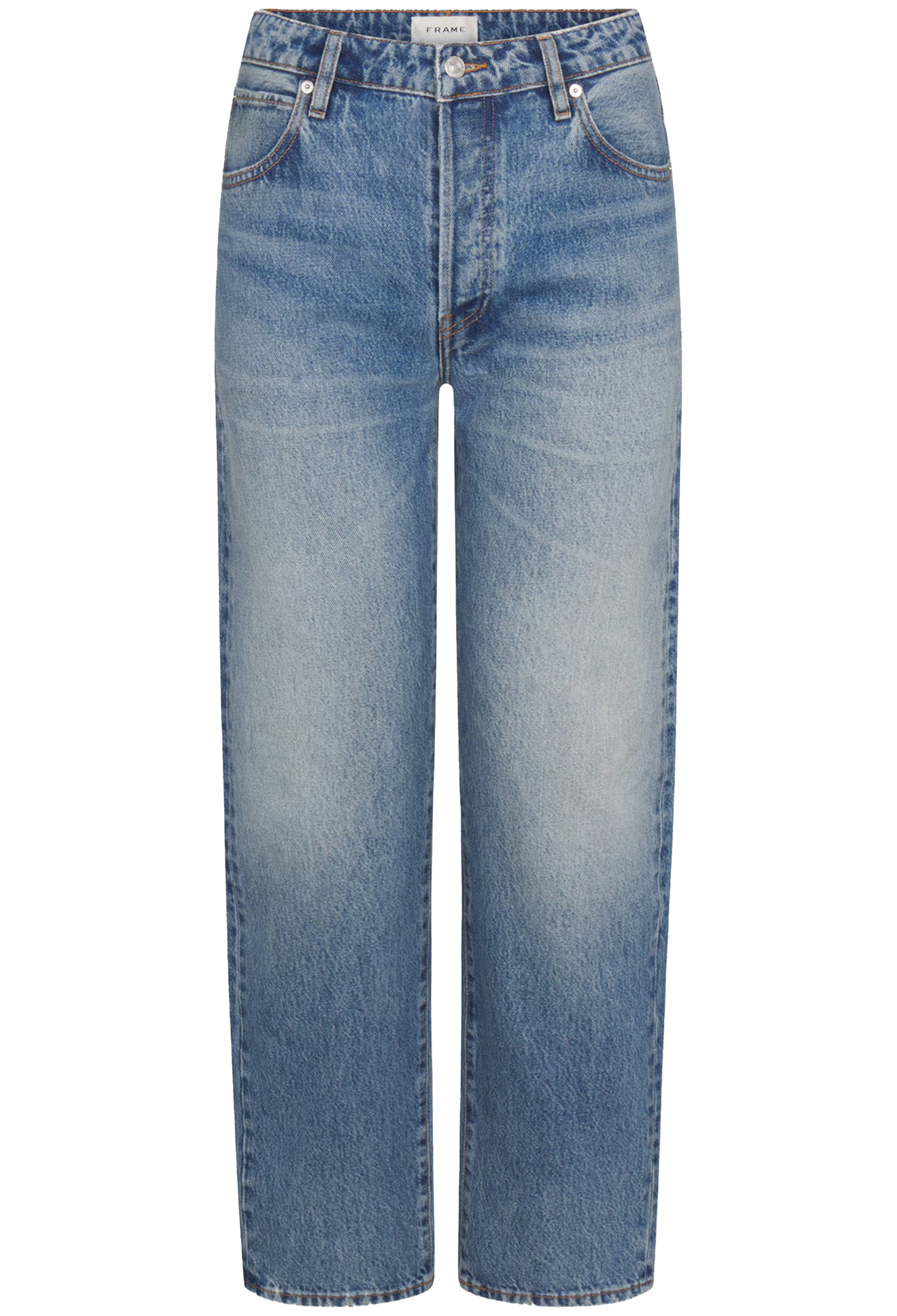 Blue jeans on a white background