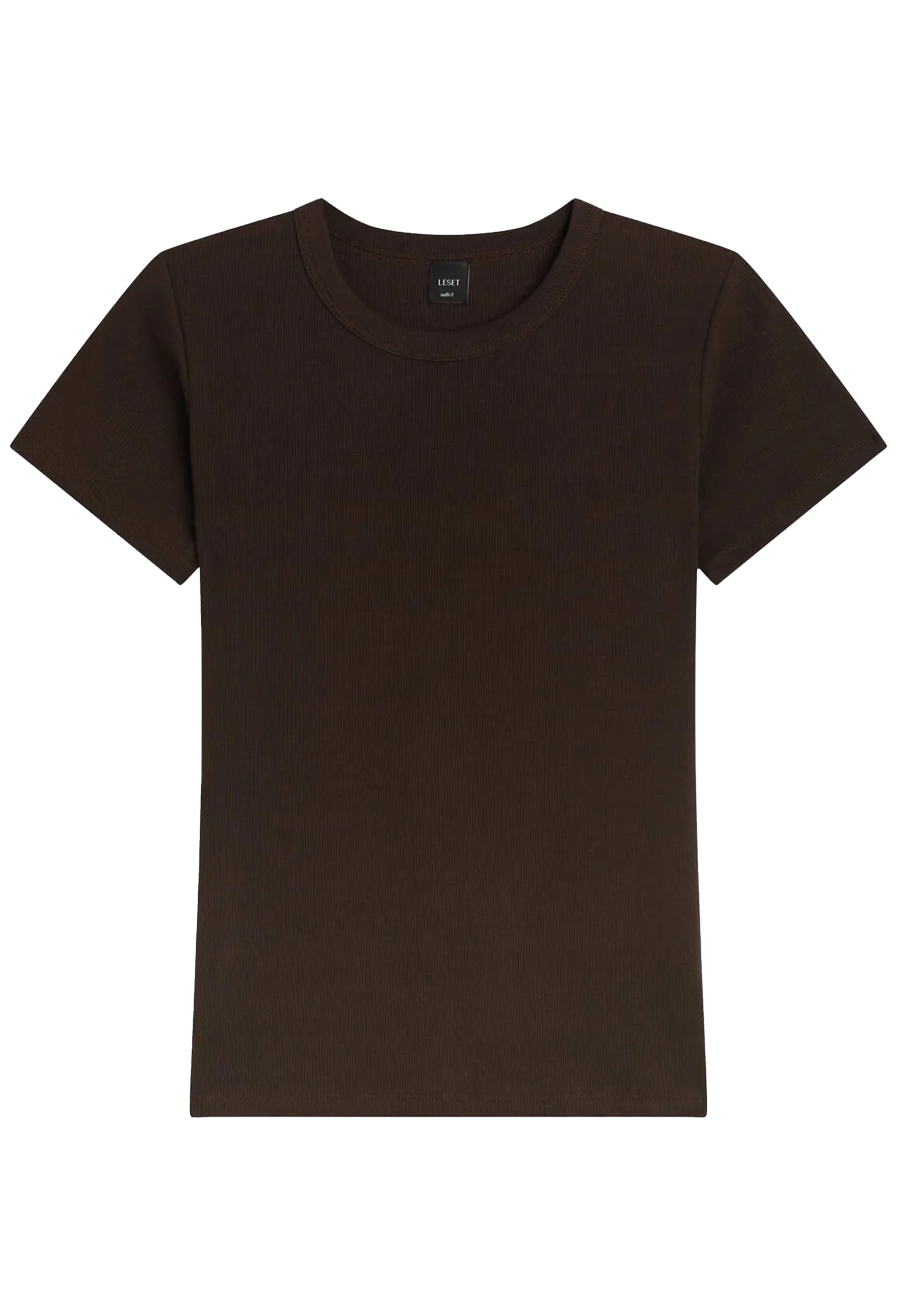Plain brown t-shirt on a white background
