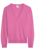 Pink sweater on a white background