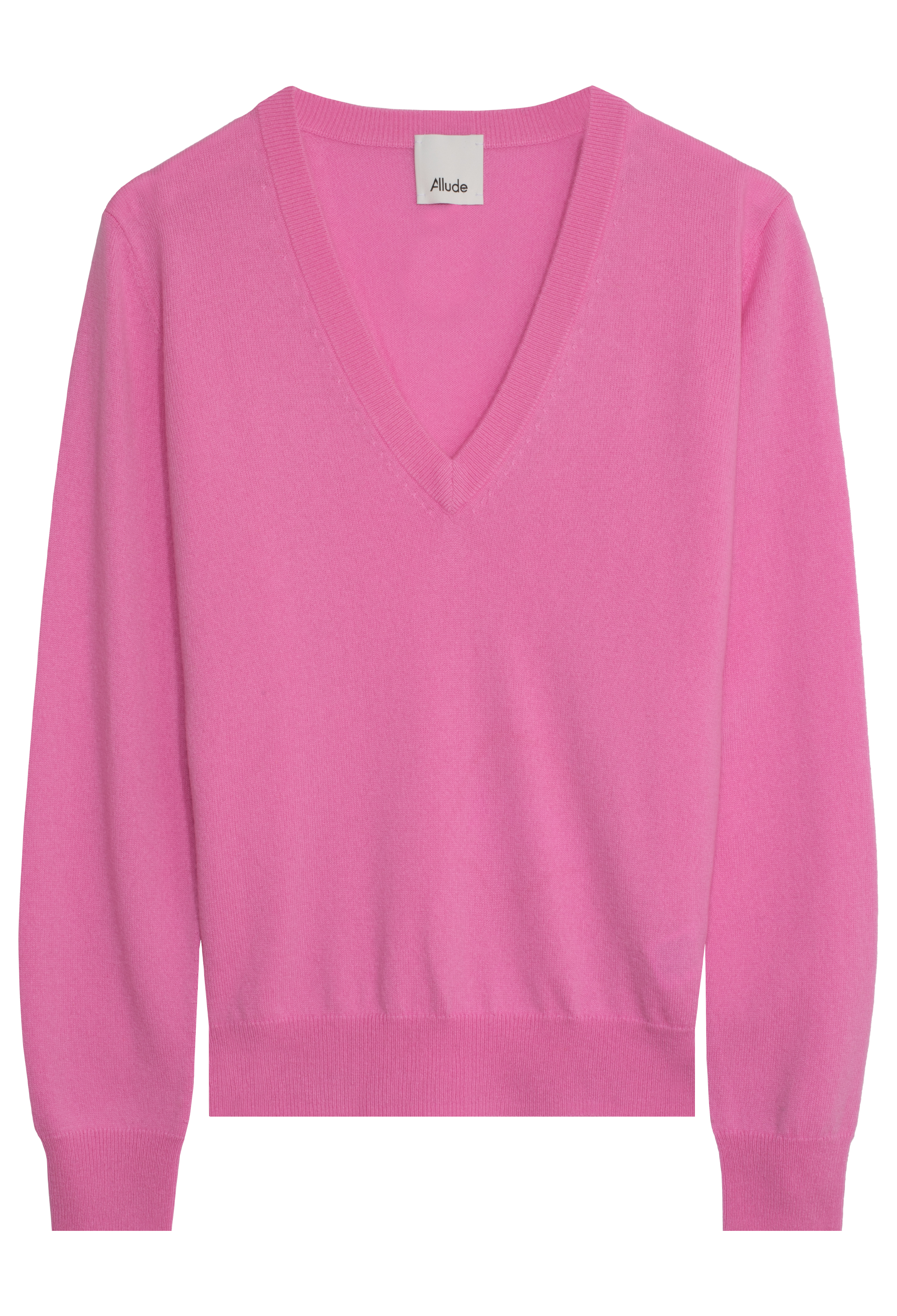 Pink sweater on a white background