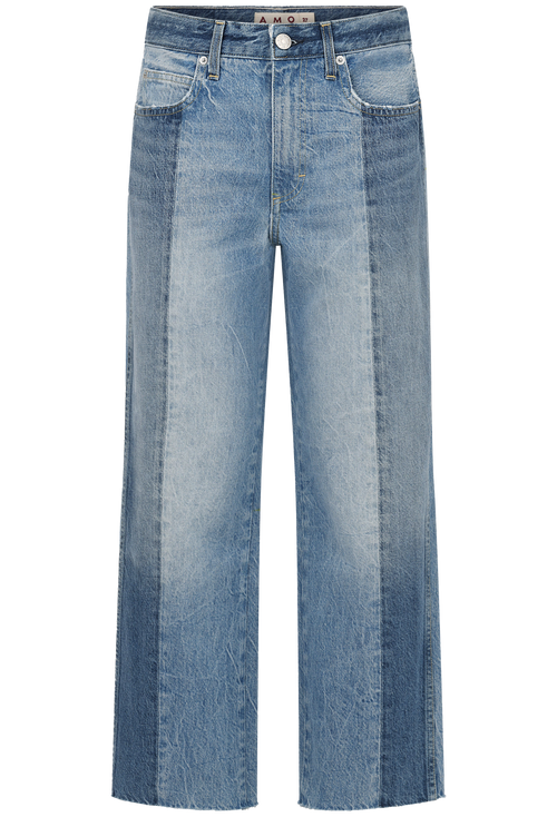 Blue jeans on a white background