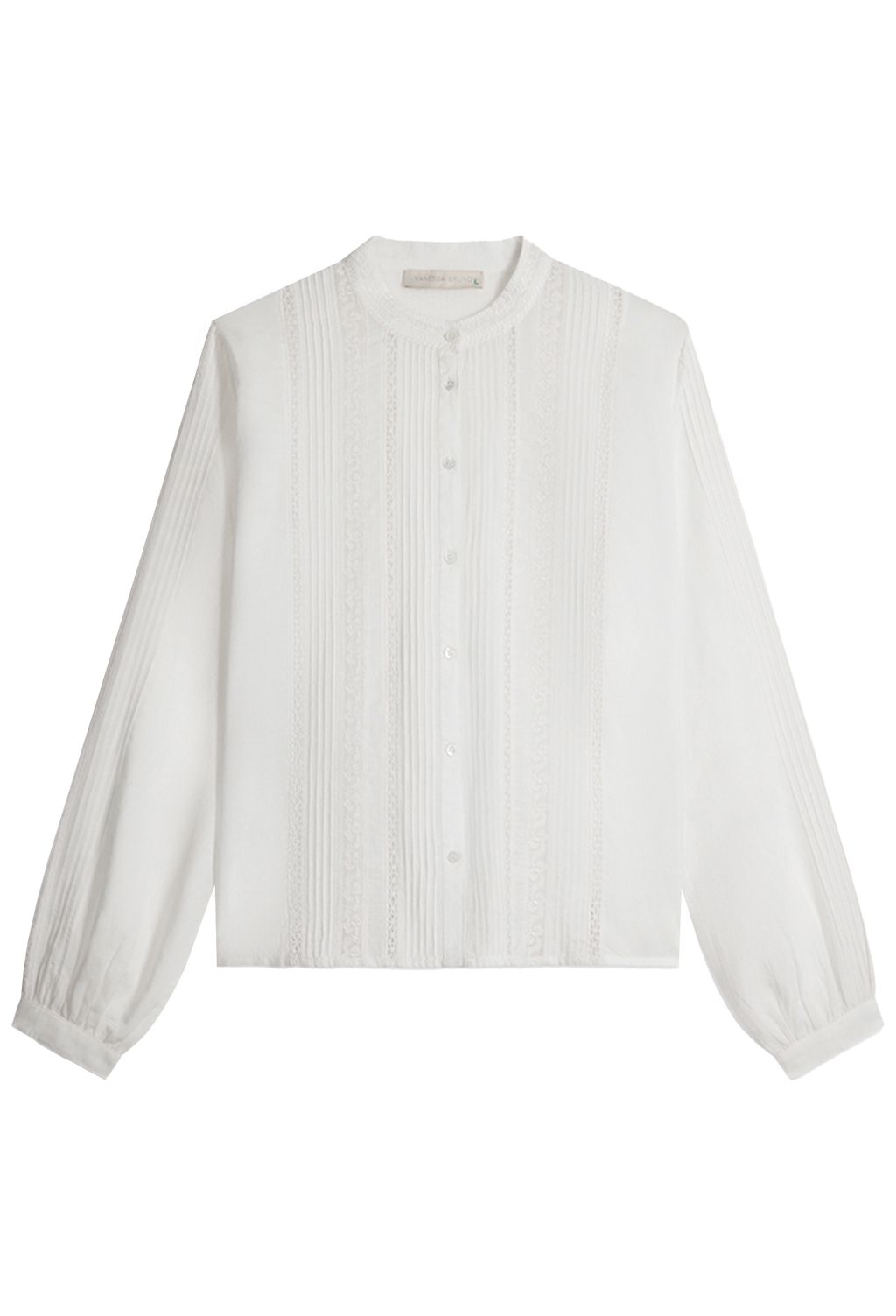 White button-up shirt on a white background