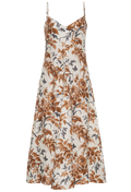 Floral patterned dress on a white background