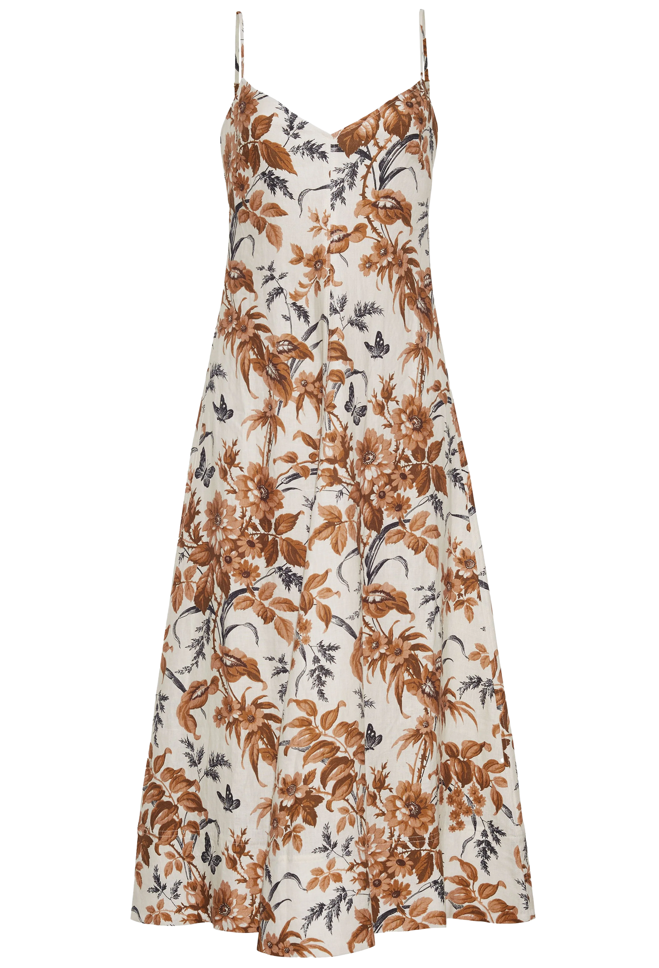 Floral patterned dress on a white background