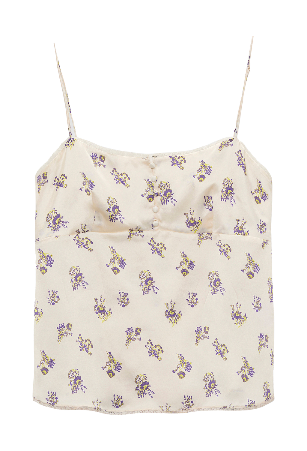 Floral patterned top on a white background