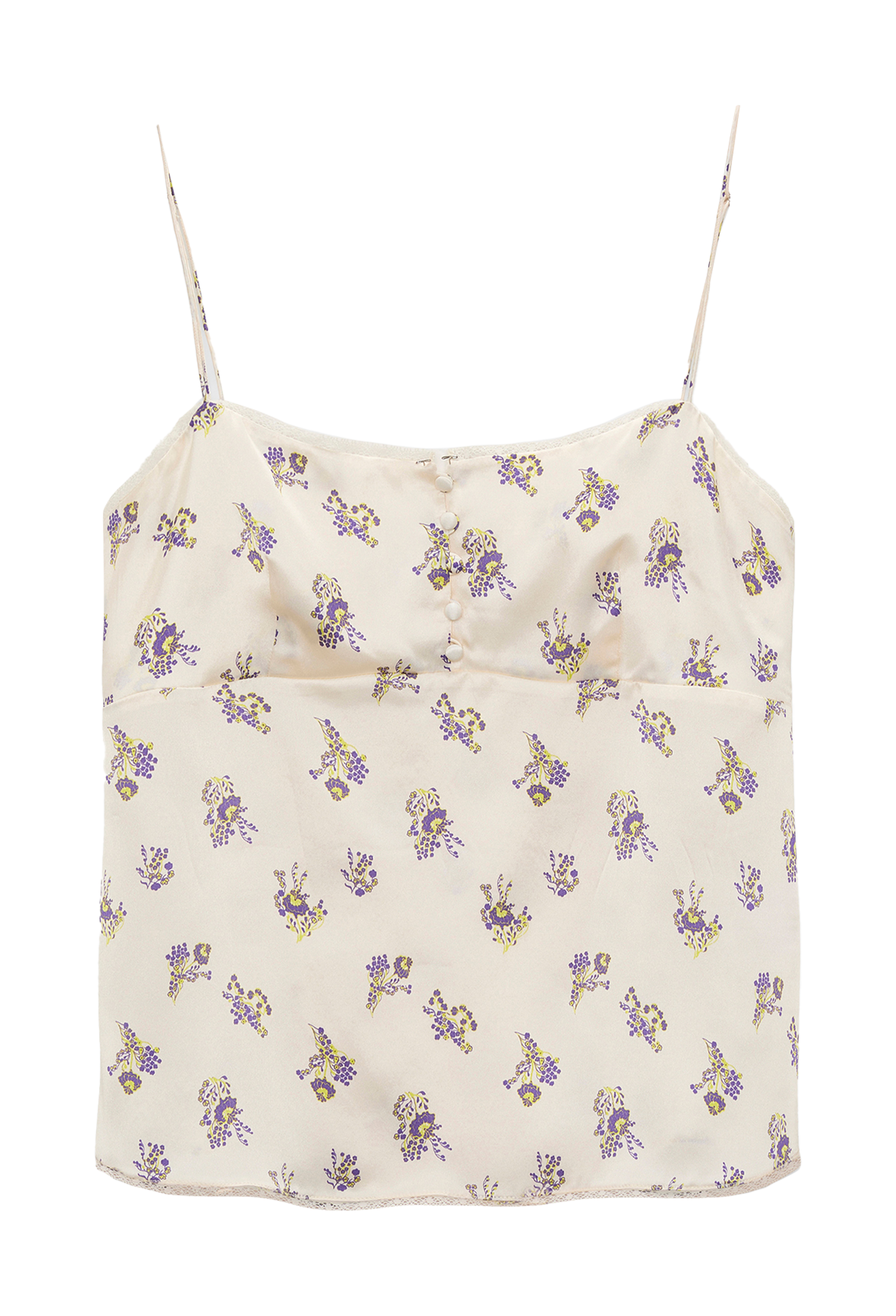 Floral patterned top on a white background