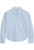 Light blue dress shirt on a white background