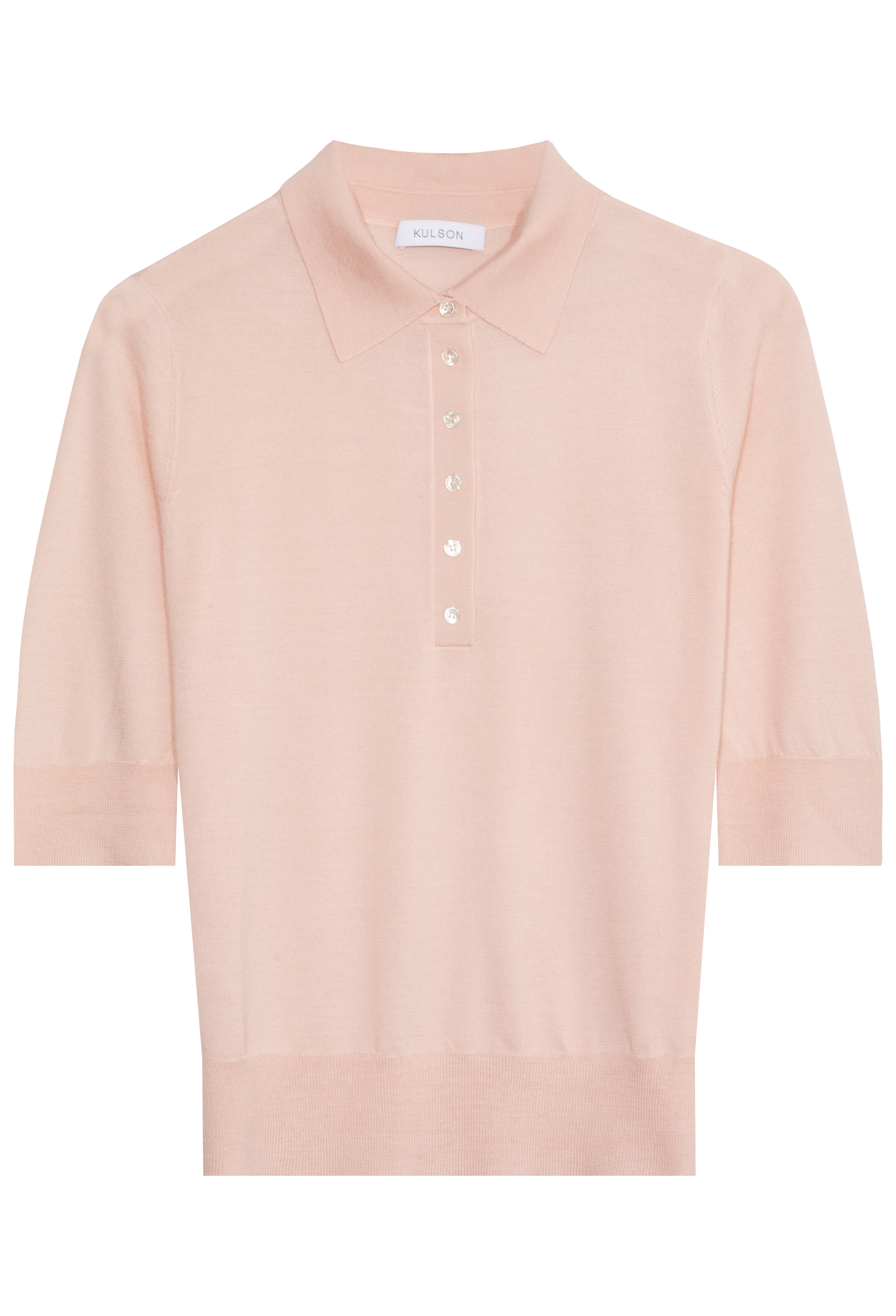 Pink polo shirt on a white background