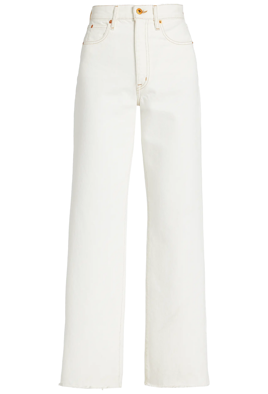 White jeans on a white background