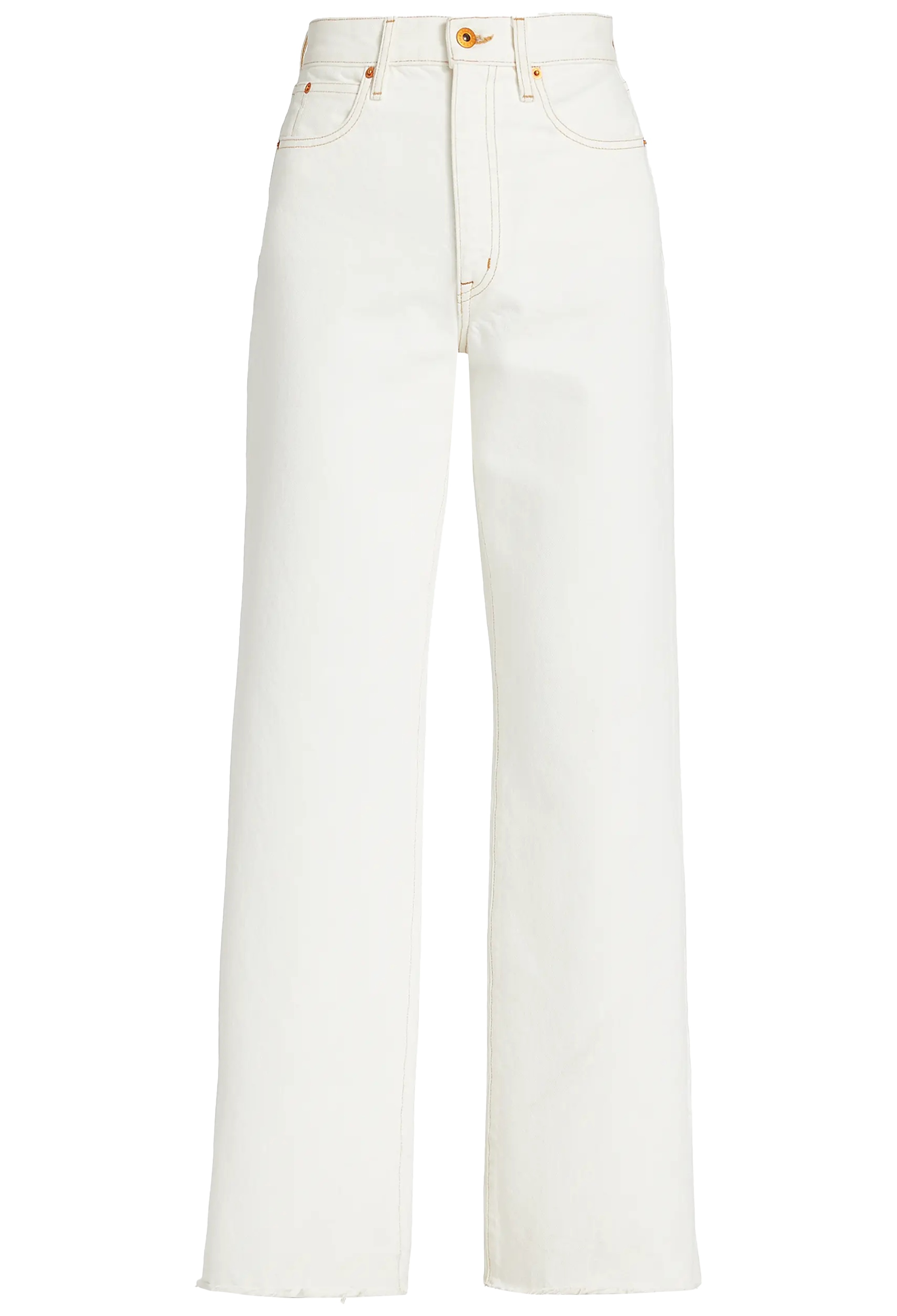 White jeans on a white background