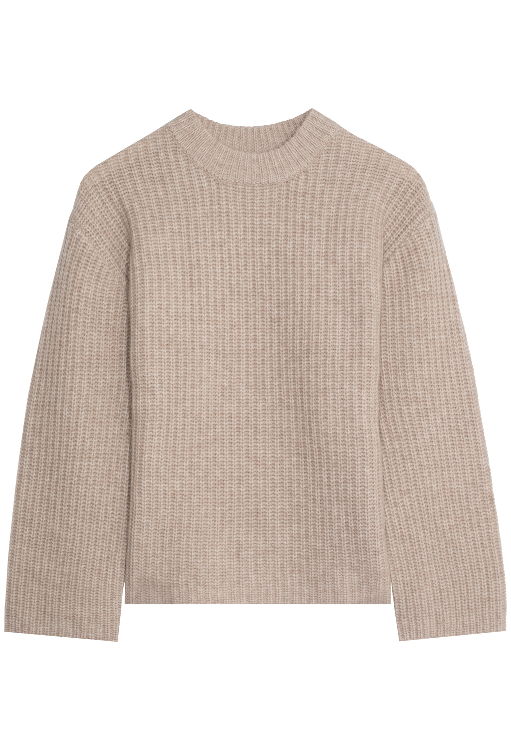 beige sweater on a white background