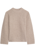 beige sweater on a white background