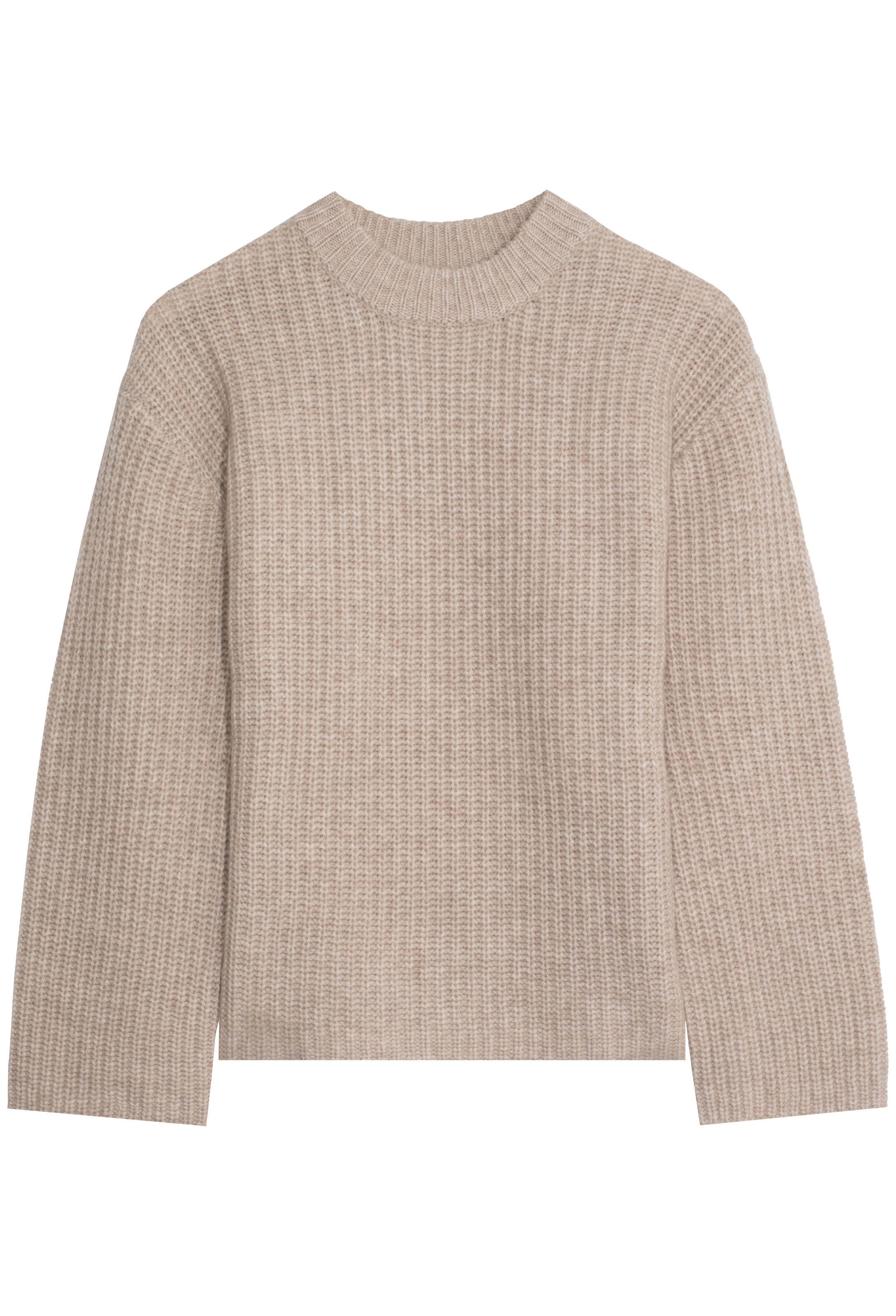 beige sweater on a white background