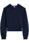 Navy blue hoodie on a white background