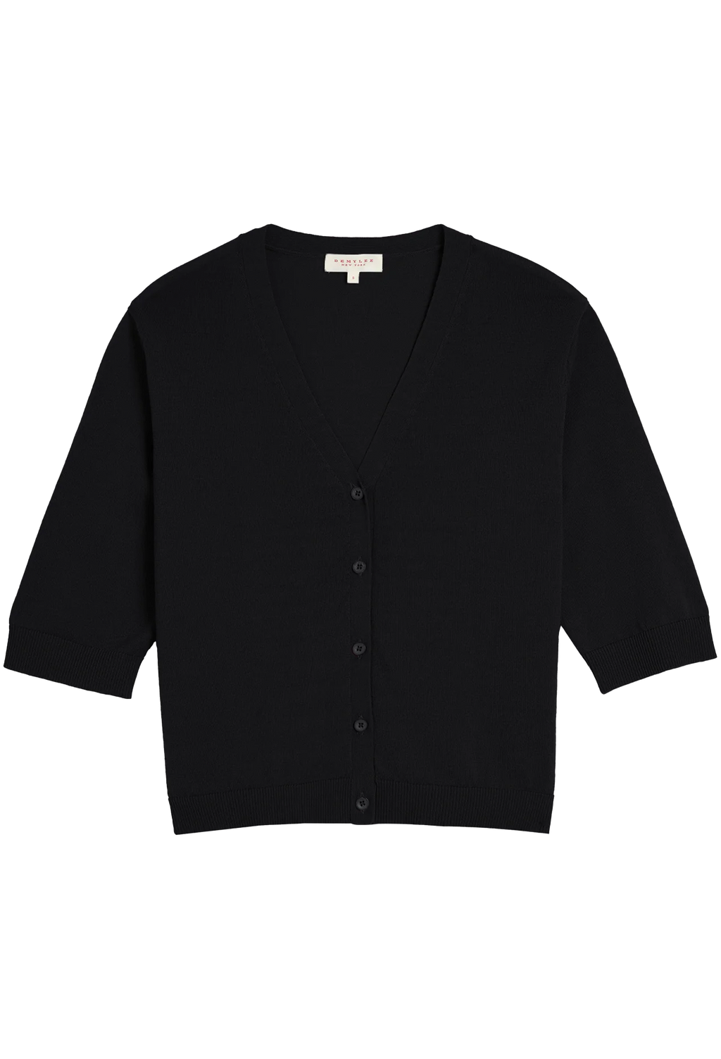 Black cardigan on a white background