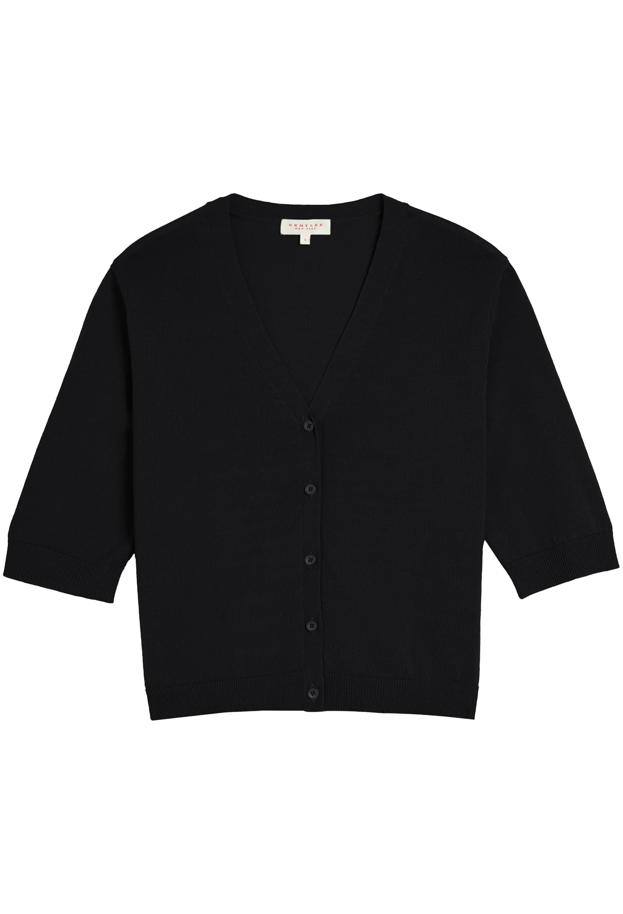 Black cardigan on a white background