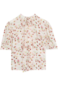 Floral blouse on a white background