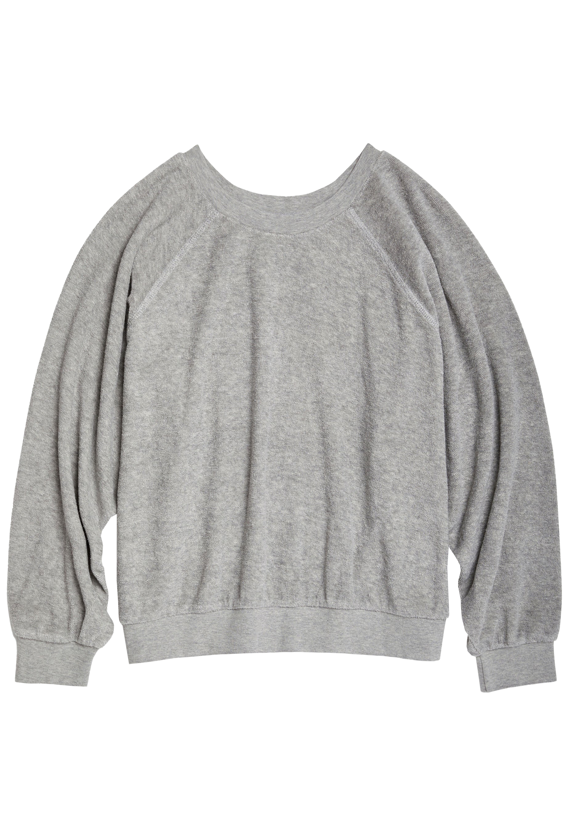 Gray sweater on a white background