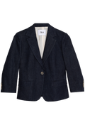 Navy blazer on a white background