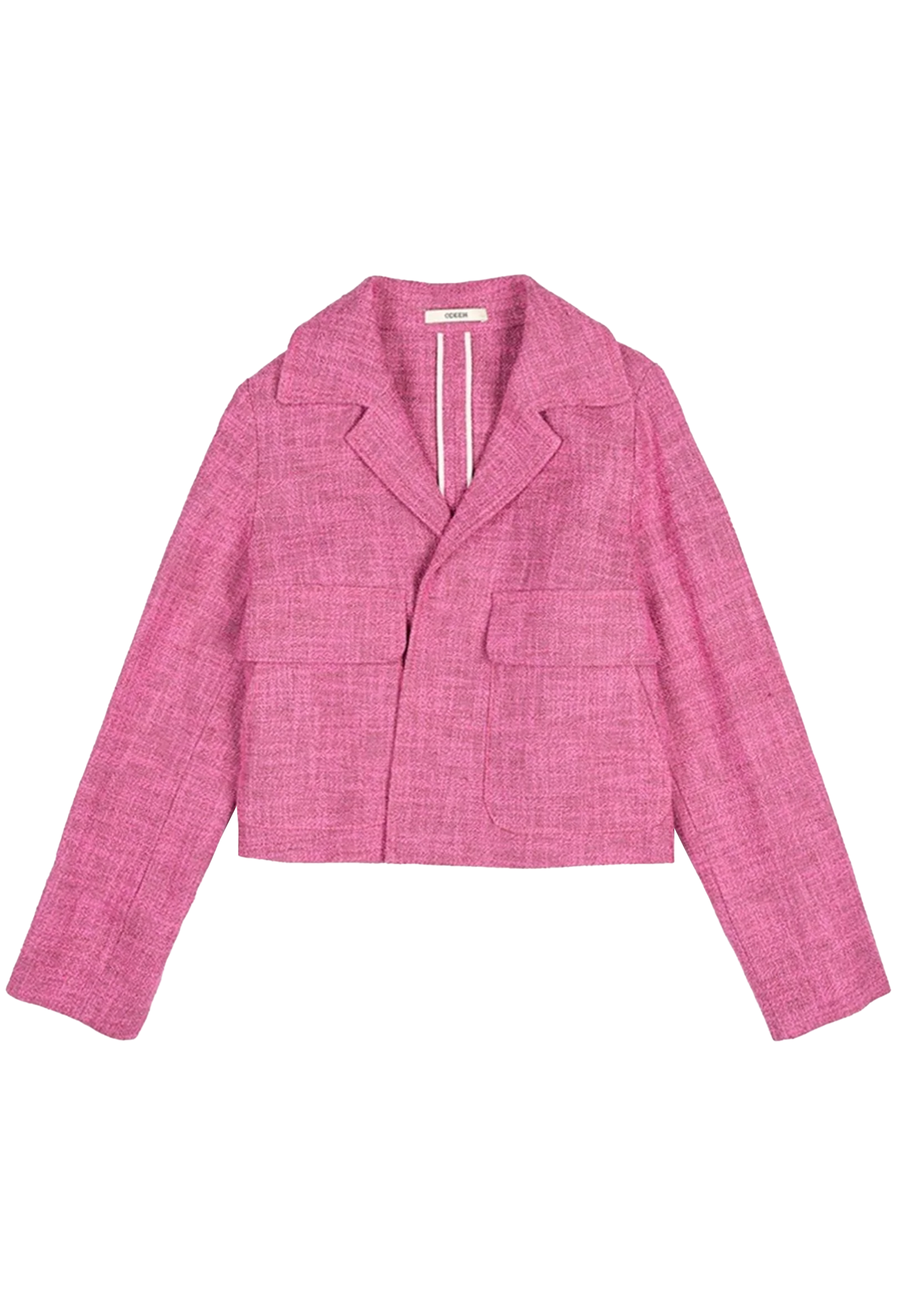 Pink blazer on a white background