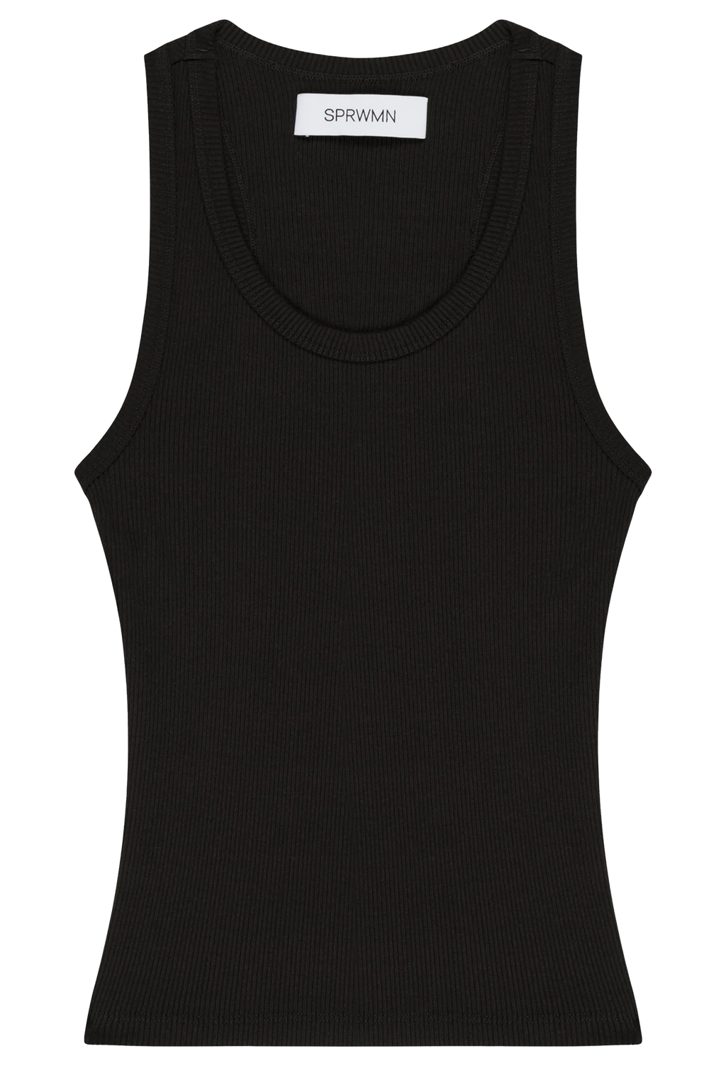 Black tank top on a white background