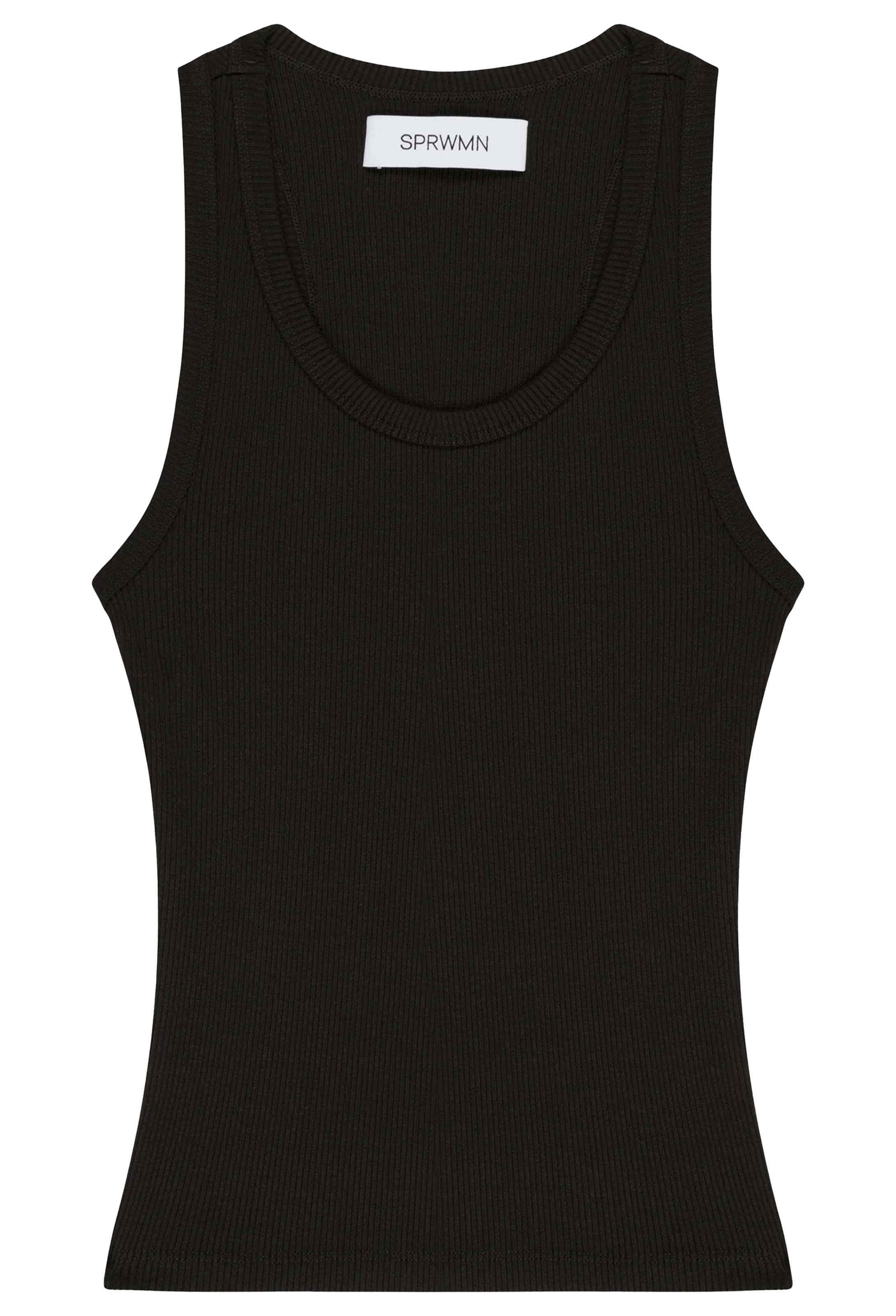 Black tank top on a white background