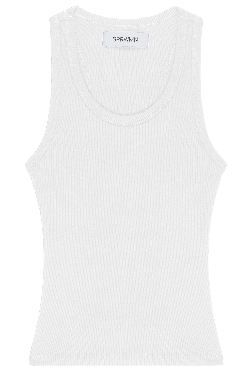 White tank top on a white background