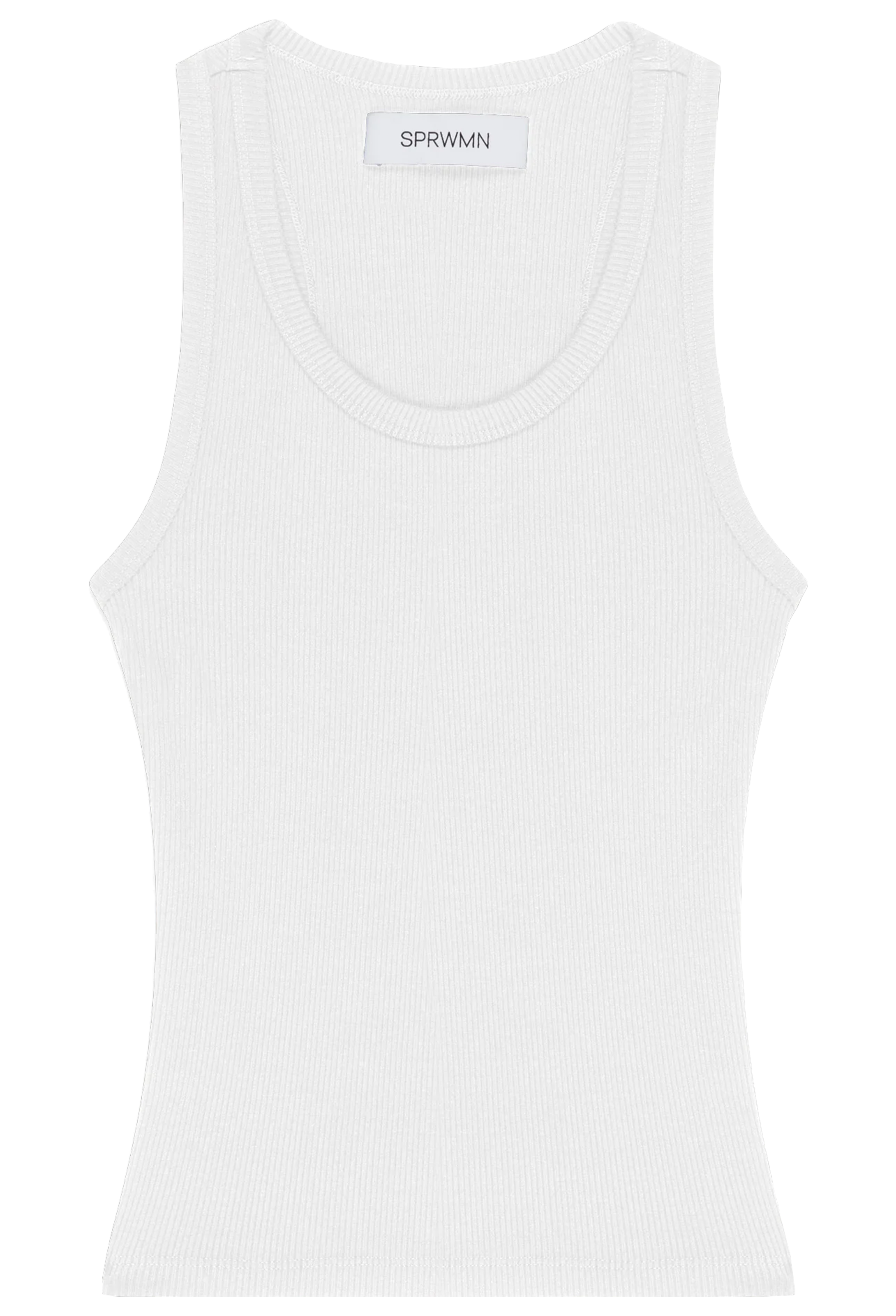 White tank top on a white background