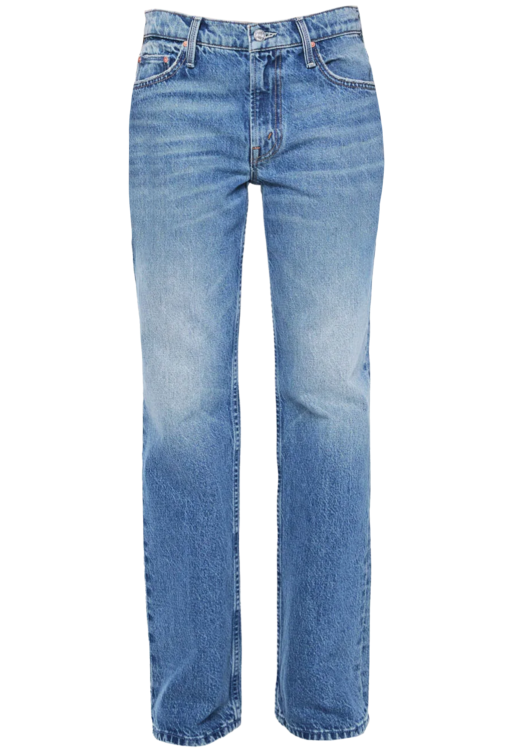 Light blue jeans on a white background