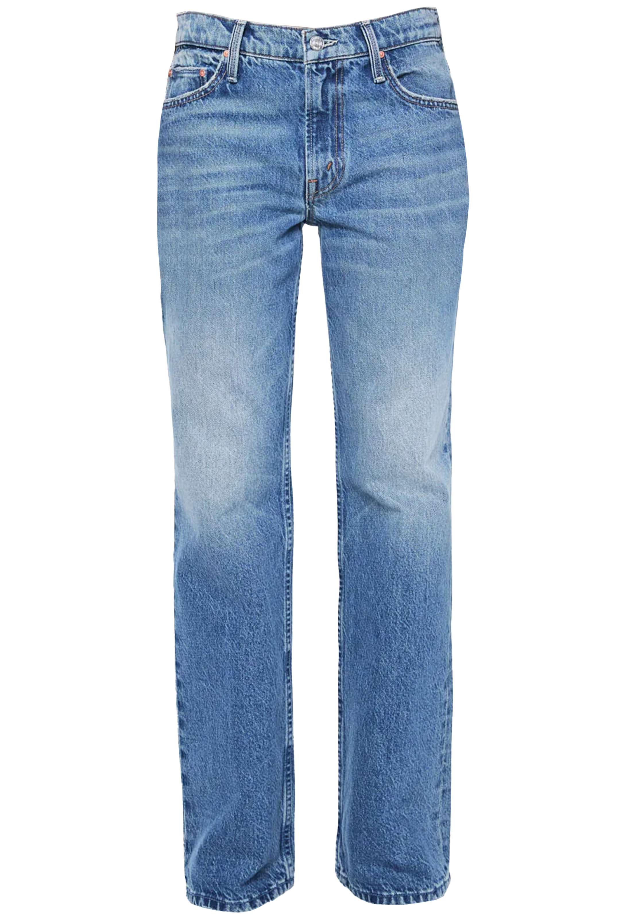 Light blue jeans on a white background