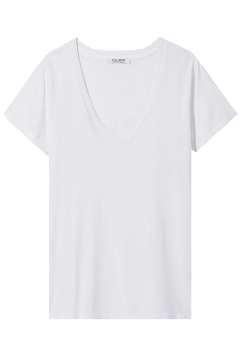 White t-shirt on a white background