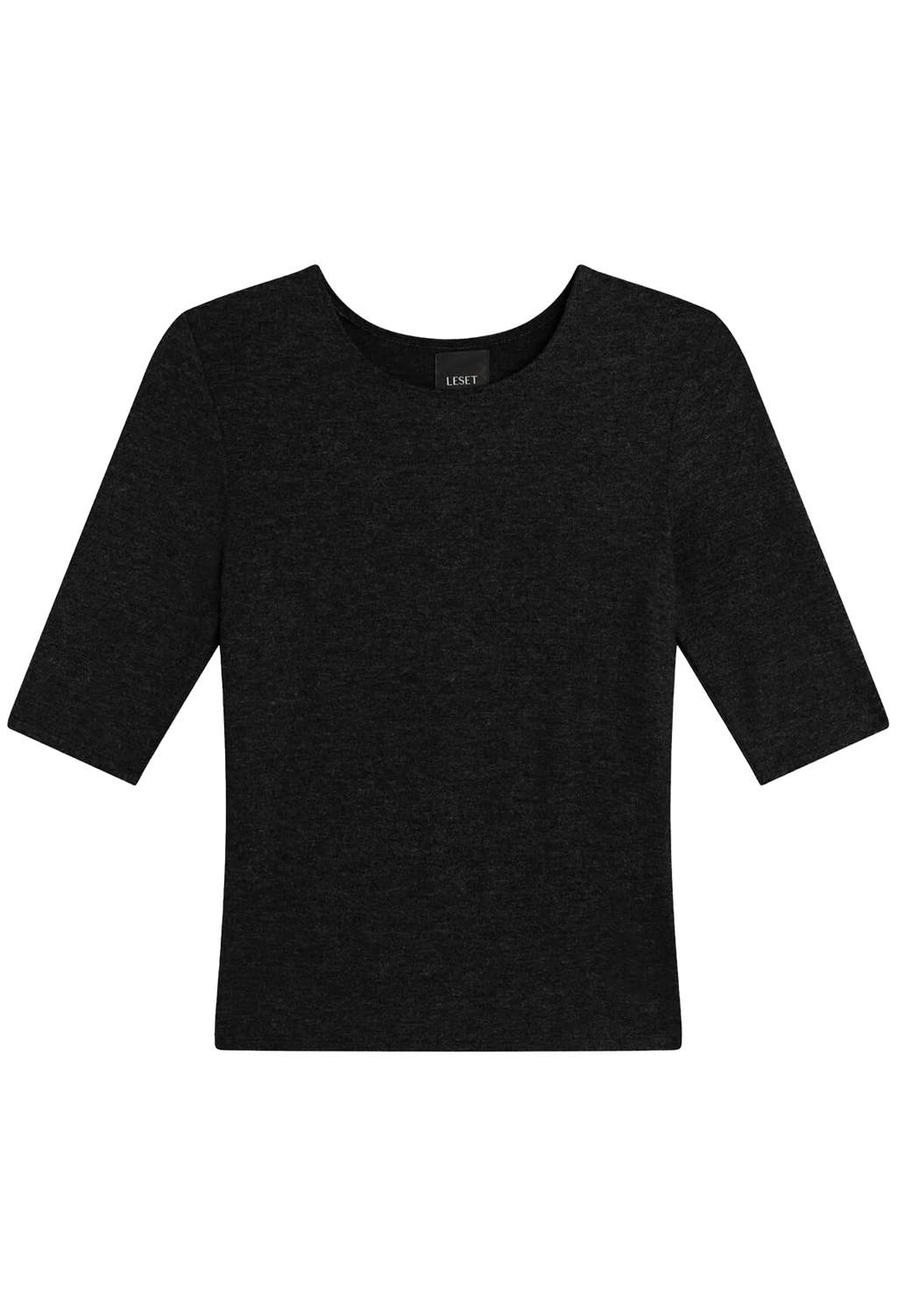 Black long-sleeve shirt on a white background