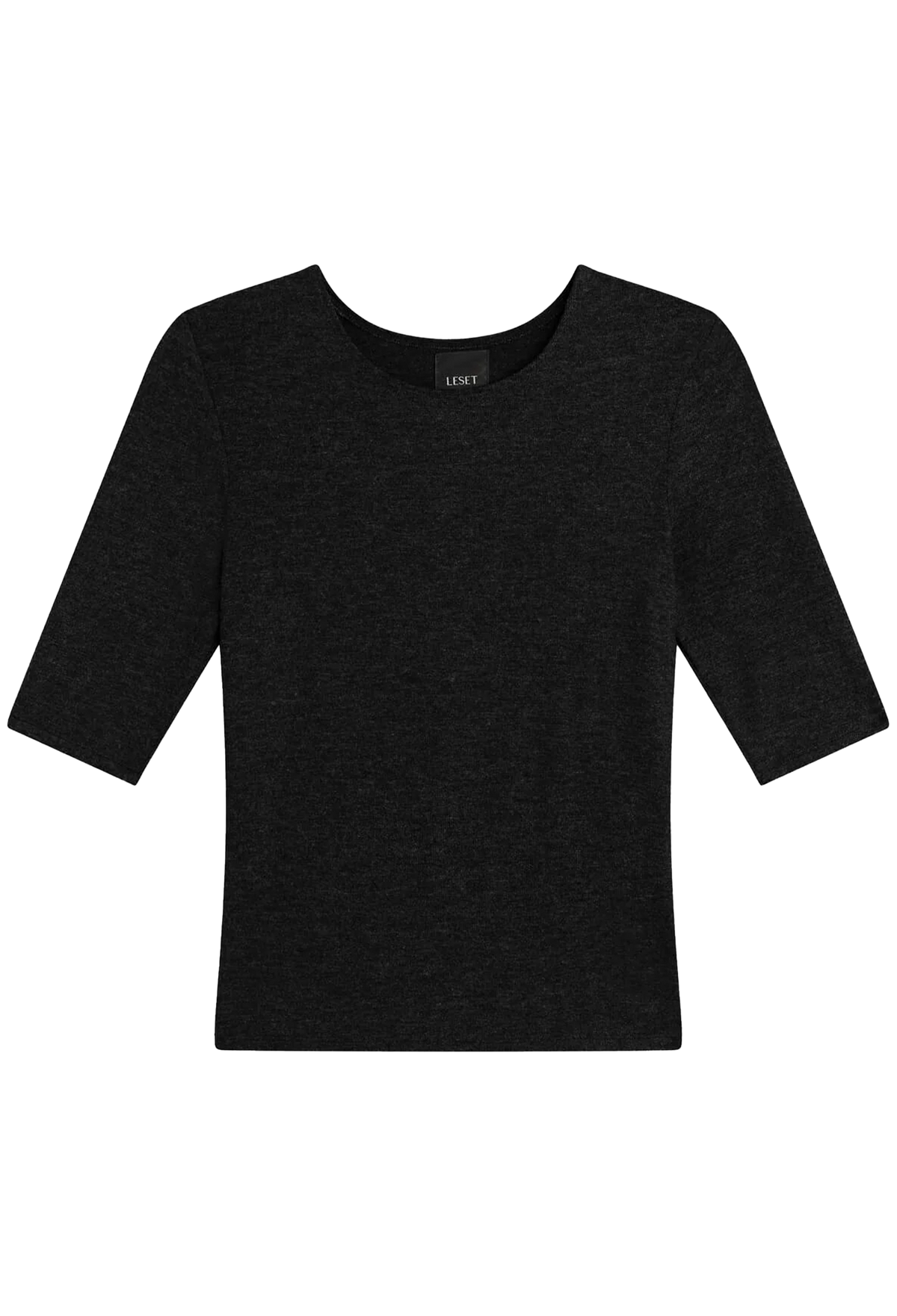 Black long-sleeve shirt on a white background