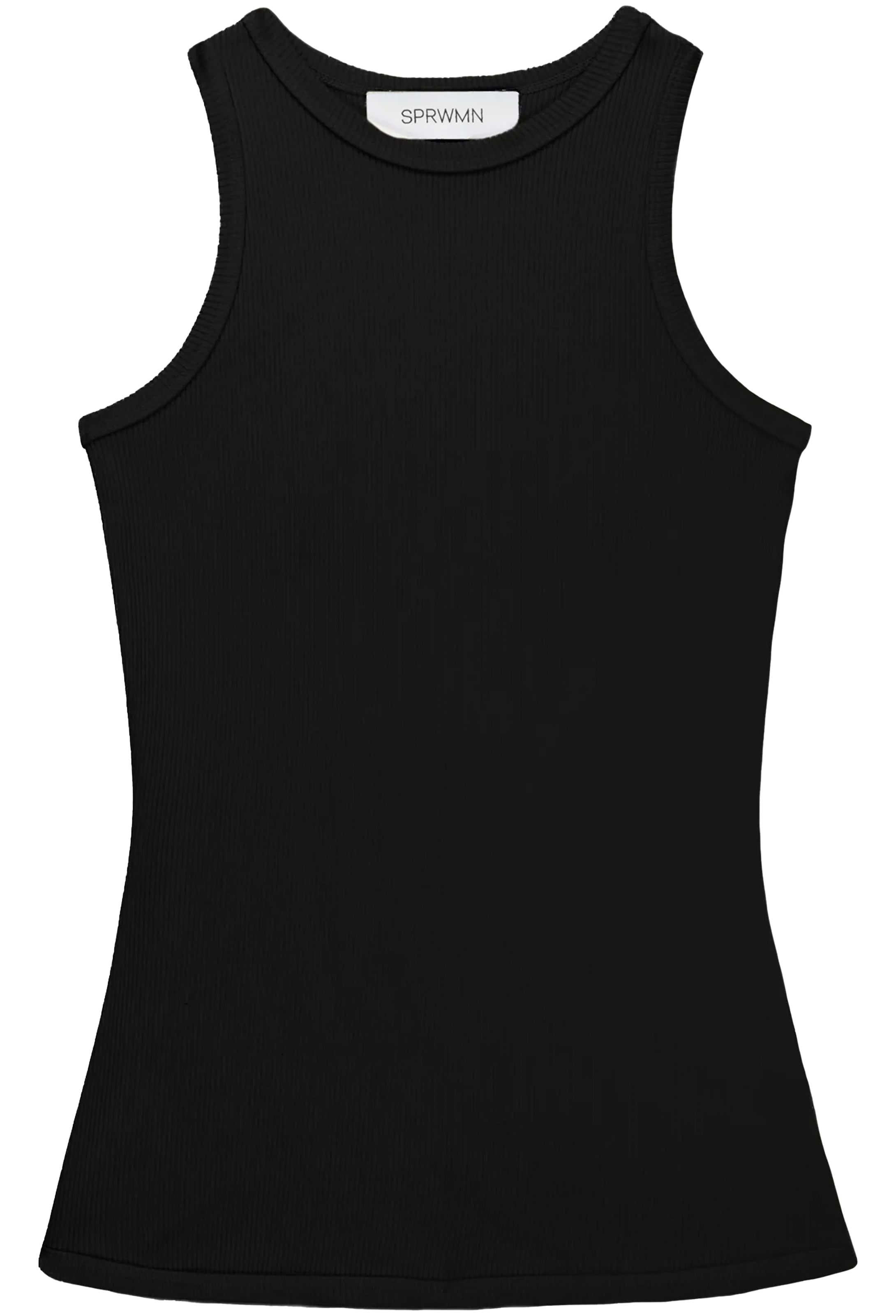 Black tank top on a white background