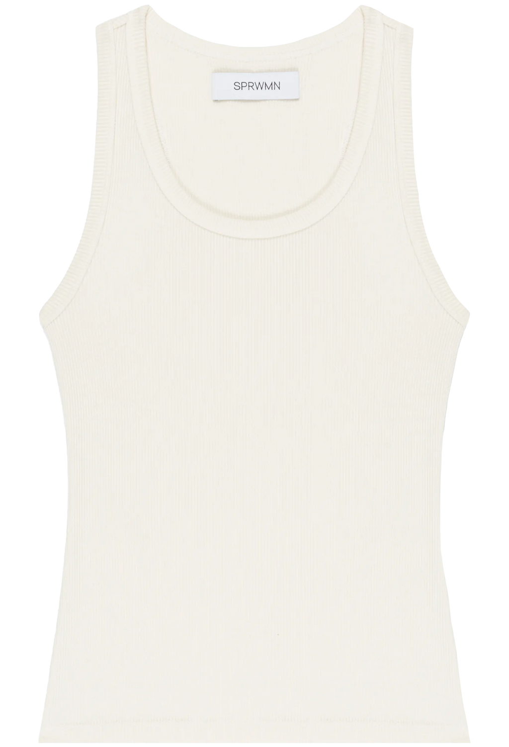 creme tank top on a white background