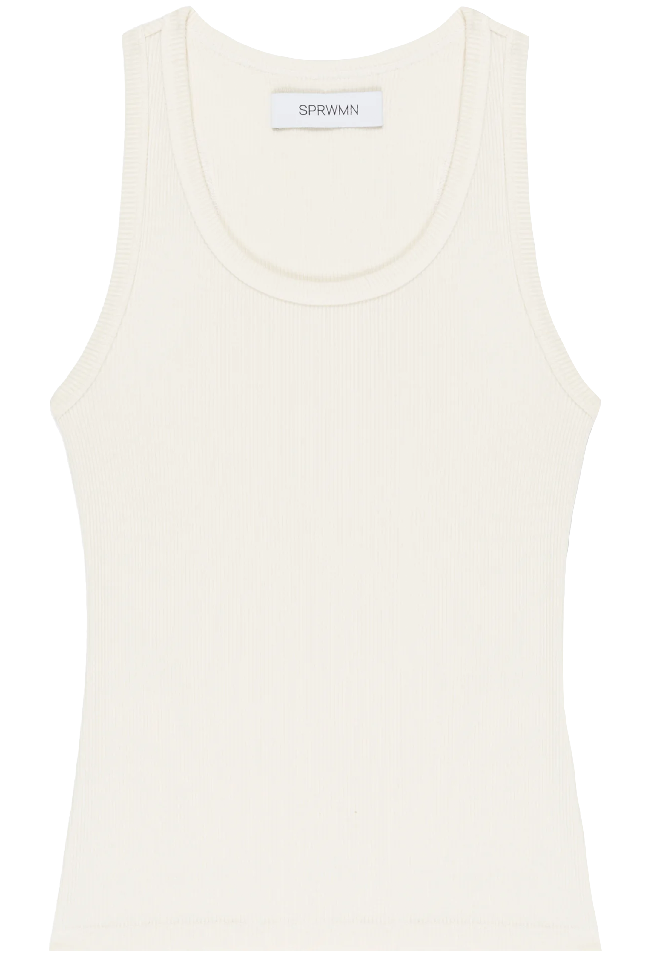 creme tank top on a white background
