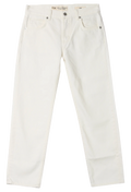 cream jeans on a white background