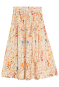 Floral patterned skirt on a white background