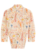 Floral patterned shirt on a white background