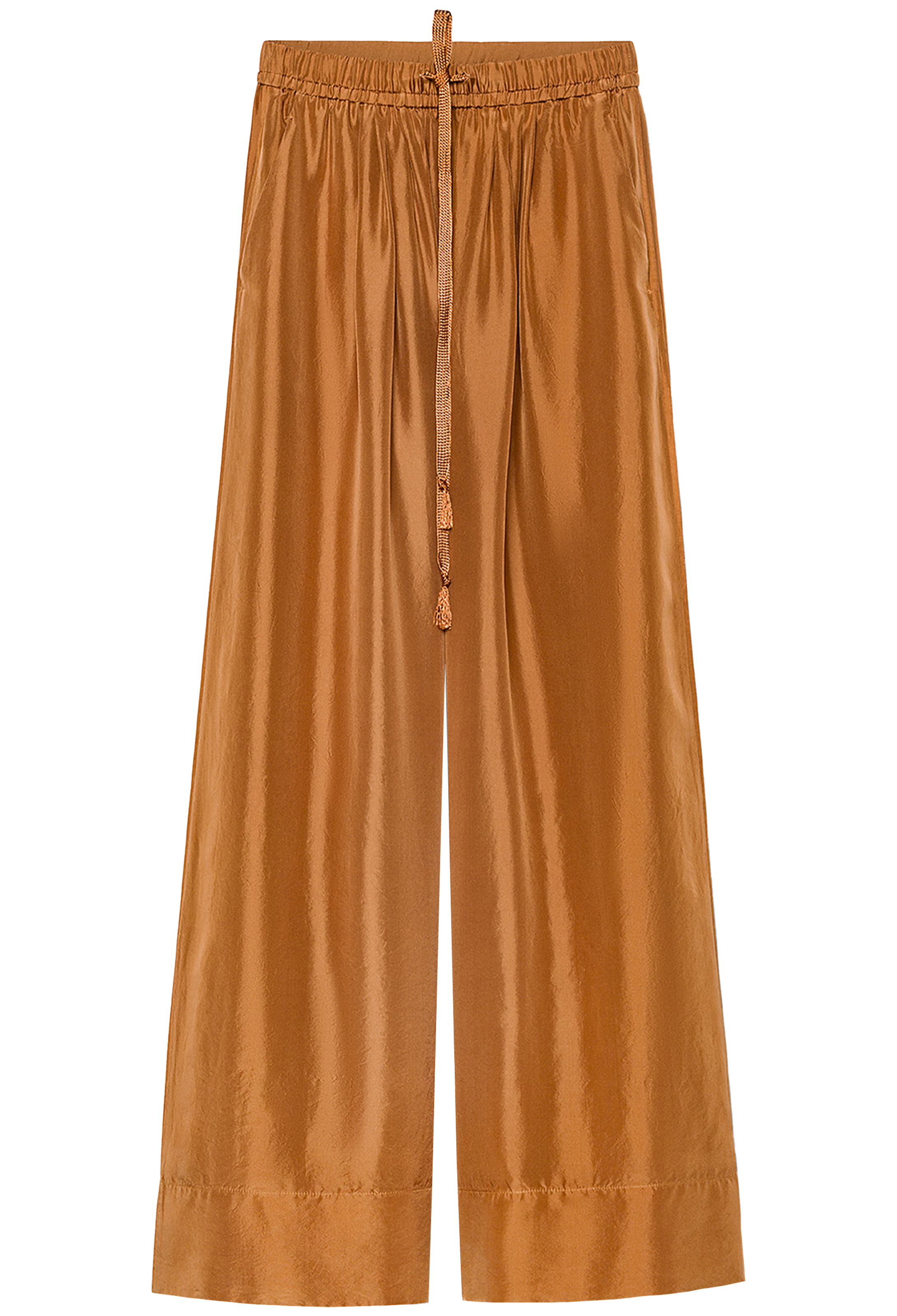 Silk Scalloped Trousers