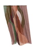 Multicolored fabric with earthy tones on a white background