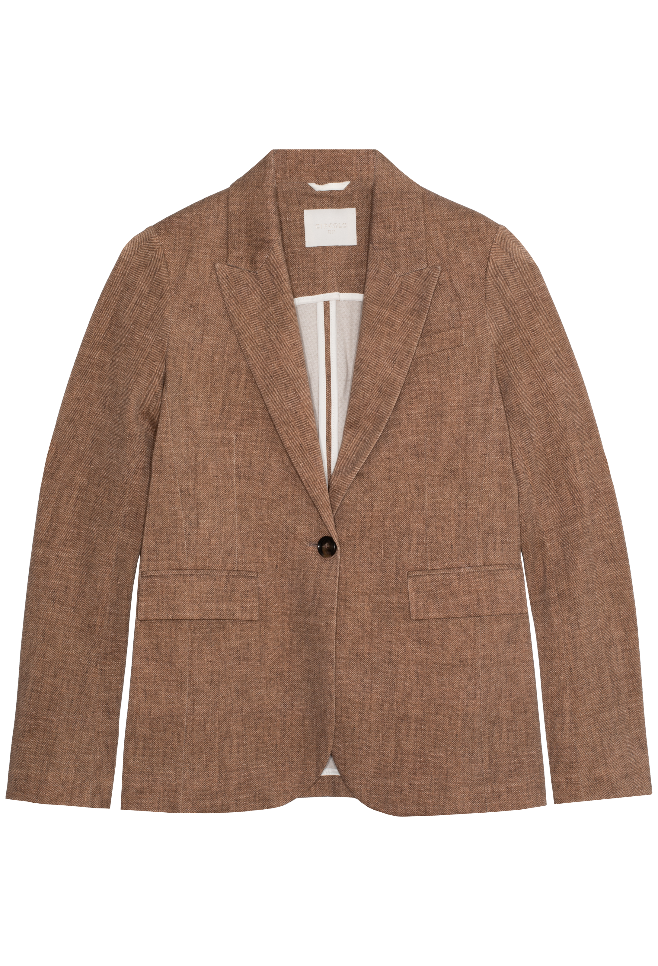 Brown blazer on a white background
