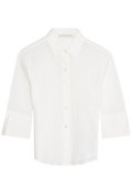 White shirt with short sleeves on a white background