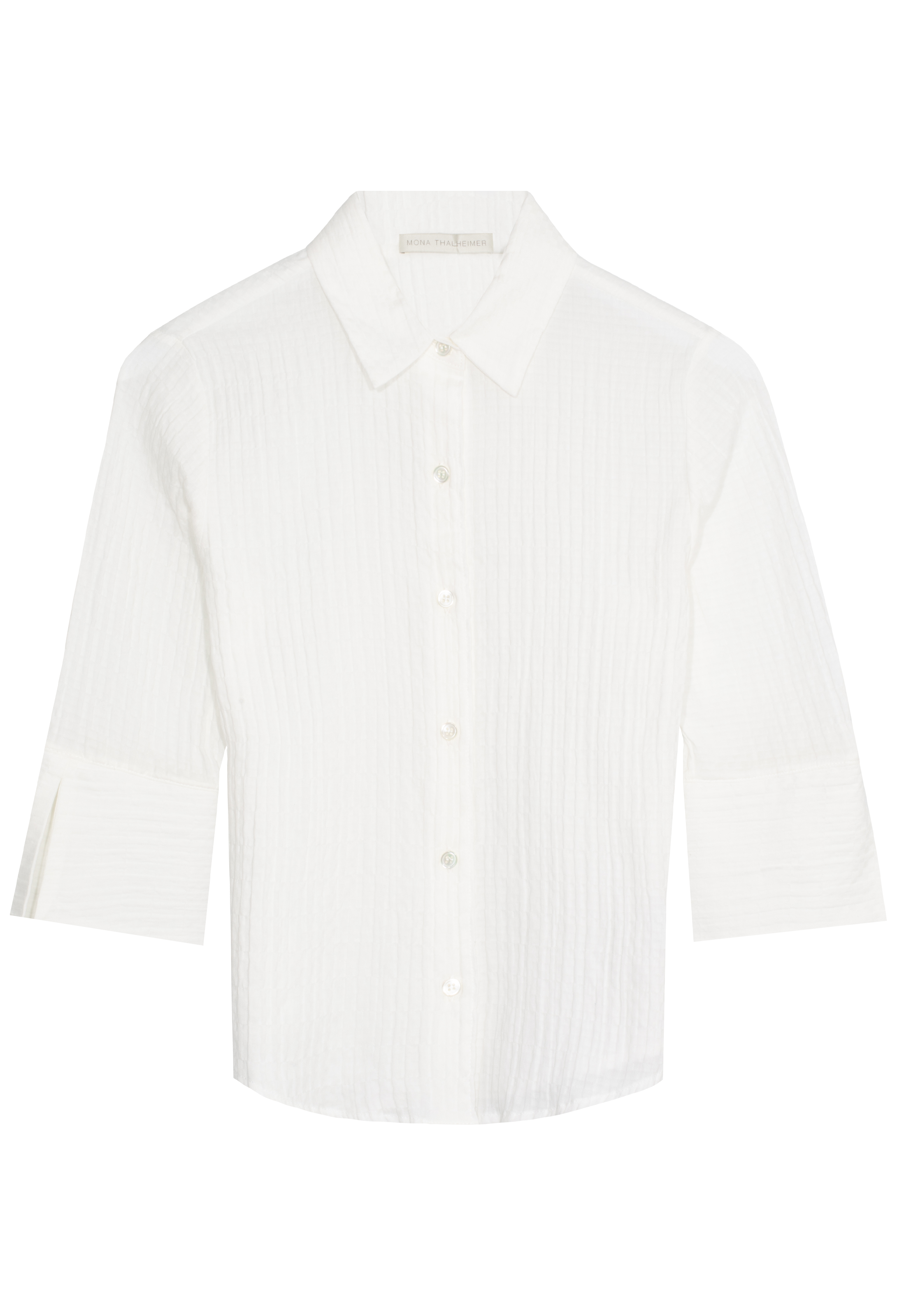 White shirt with short sleeves on a white background