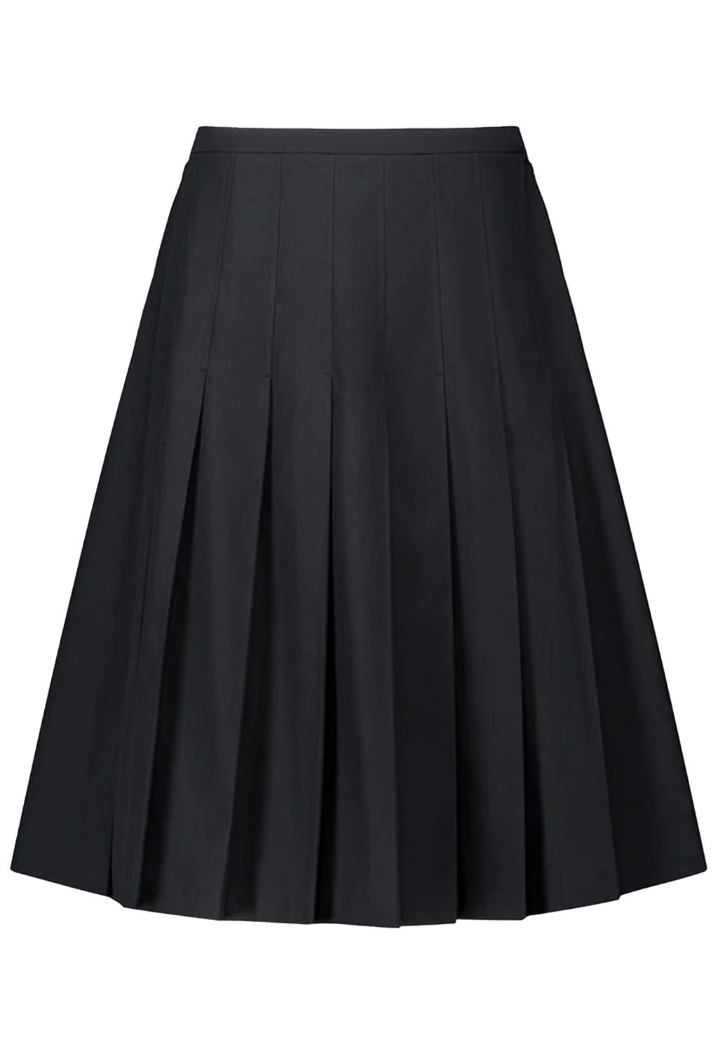 black pleated skirt on a white background