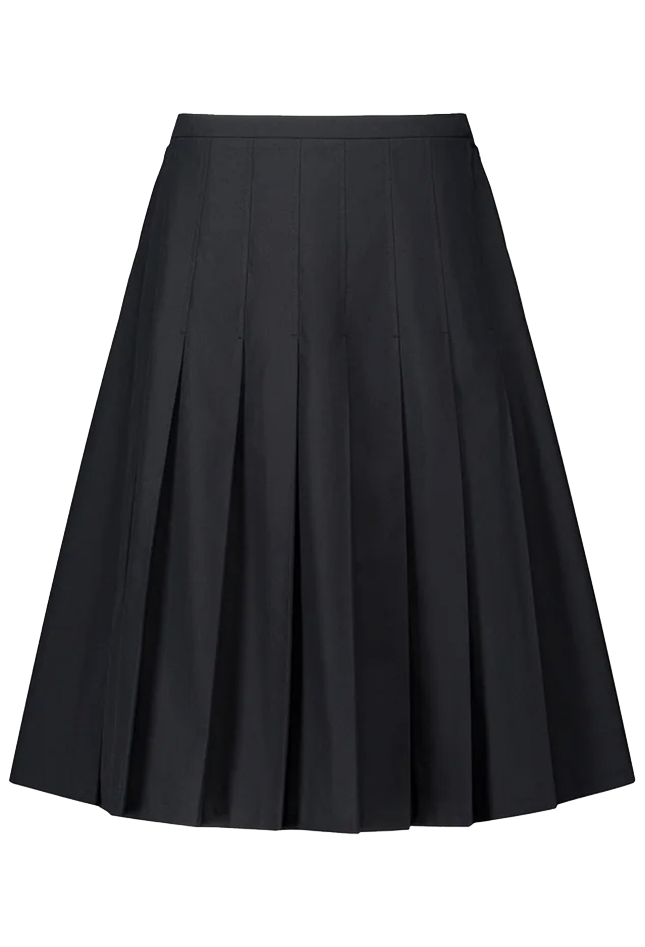 black pleated skirt on a white background